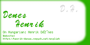 denes henrik business card